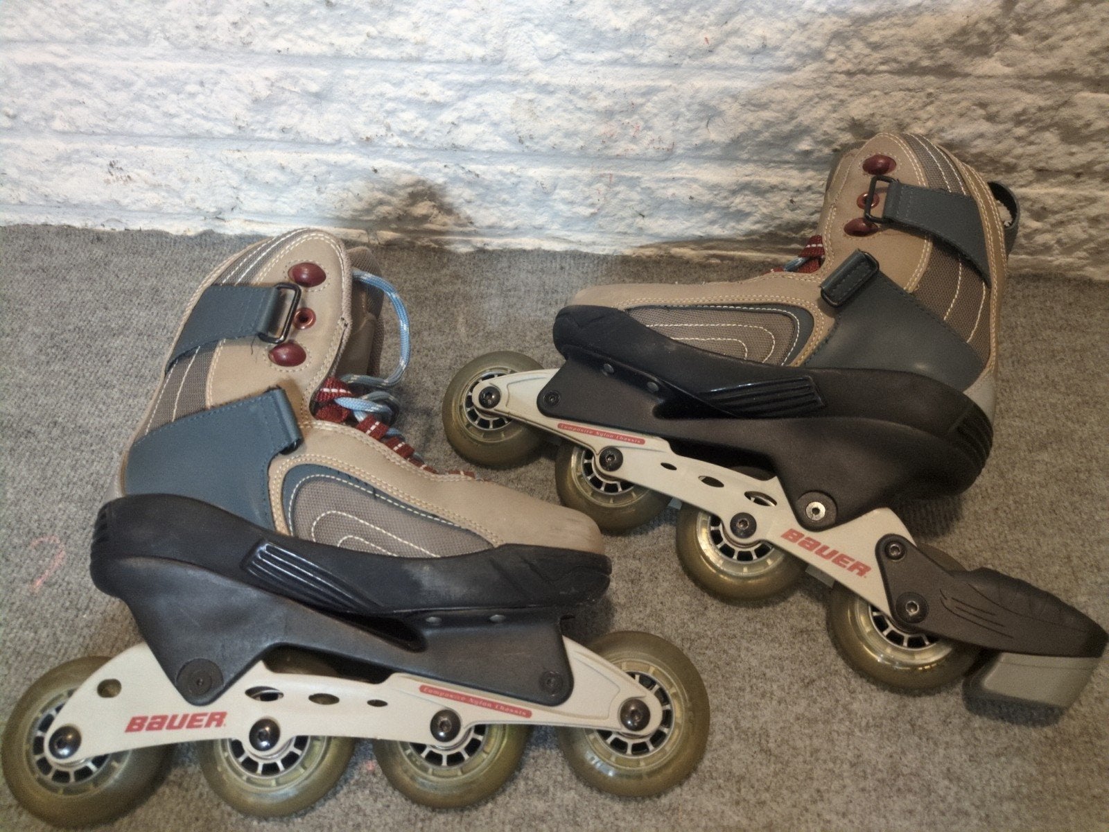 Bauer Inline Skates met Bescherming - Maat 37.5, Ophalen of Verzenden, Gebruikt, Bauer