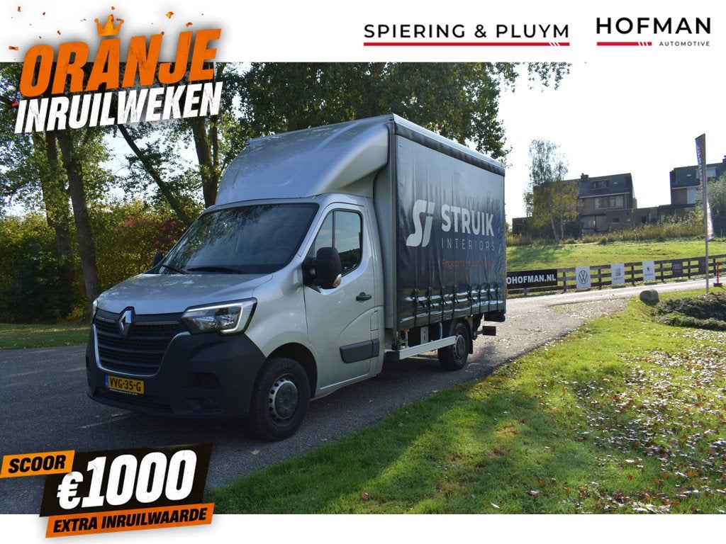 Renault Master 35 2.0 TDI L3H3 EURO VI bakwagen1x schuifzijl, Auto's, Keurmerk '100% Onderhouden', 145 pk, Metallic lak, Gebruikt