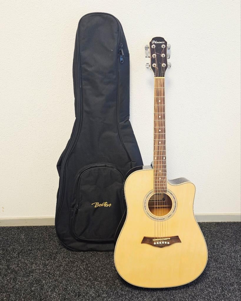 Phoenix 002 CEN Semi-Akoestische Gitaar – B-Grade – Incl Tas, Overige merken, Gebruikt, Ophalen of Verzenden, Nvt