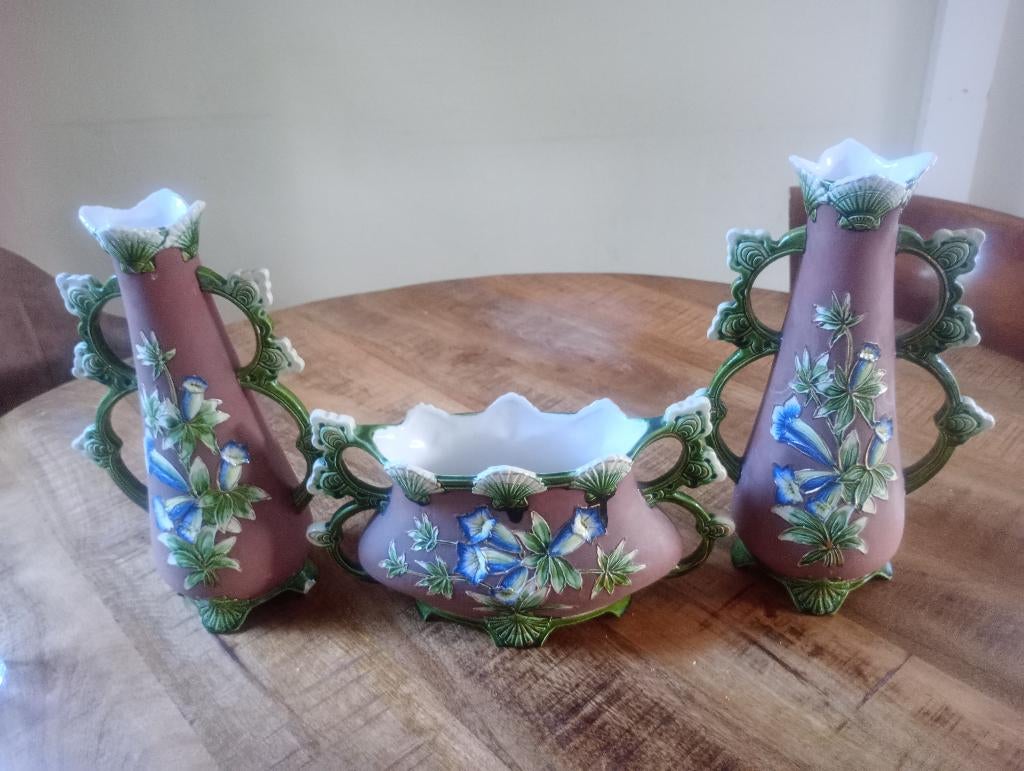 Antieke Jugendstil vazenset, Antiek en Kunst, Antiek | Vazen, Ophalen