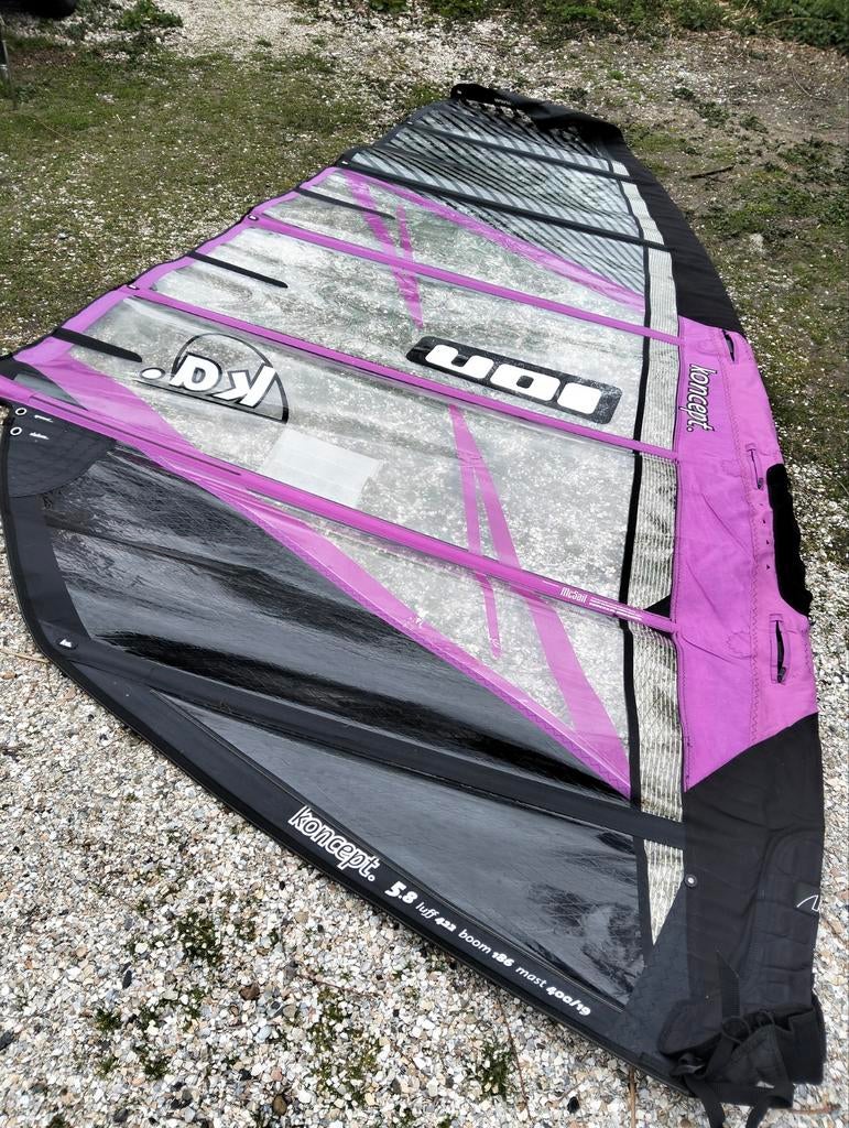 N.S. Ice 4.5 en 5.3 m2.Ka koncept 5.8 m2 rdm mast en giek, Watersport en Boten, Windsurfen, Ophalen, Nvt, Zeil, Nvt