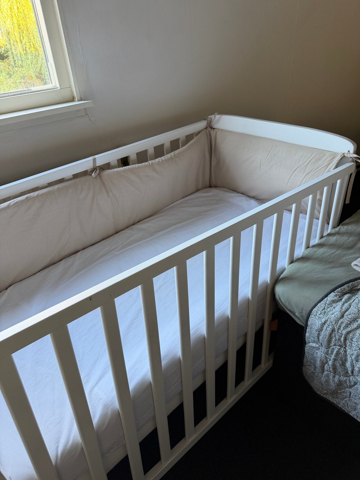 Prenatal babybedje met accessoires - zo goed als nieuw, 70 tot 85 cm, Zo goed als nieuw, Matras, 140 tot 160 cm