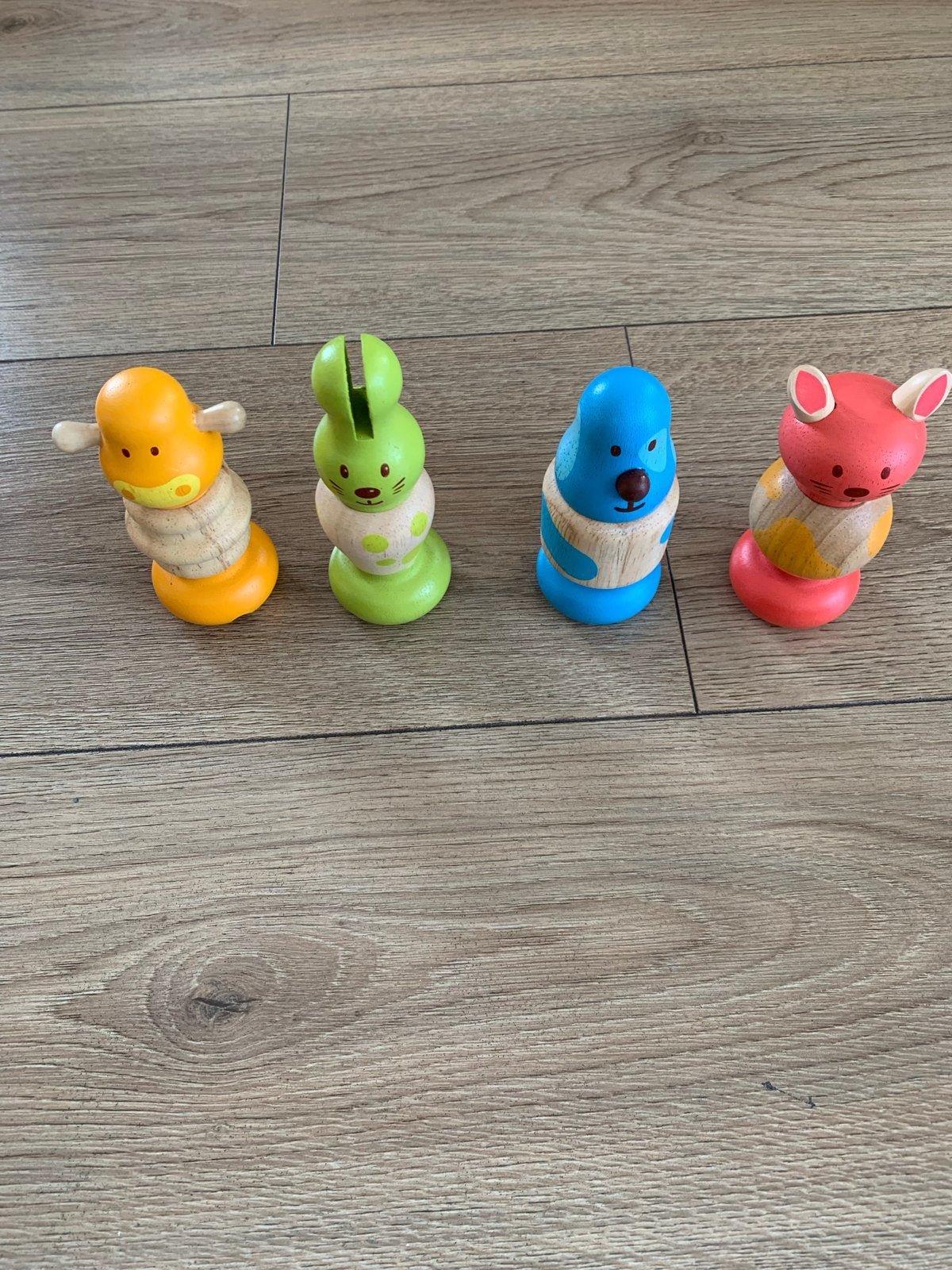 Djeco Houten Stapeldiertjes - Set van 4, Kinderen en Baby's, Speelgoed | Houten speelgoed, Verzenden, Gebruikt, Overige typen