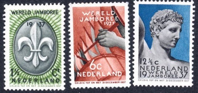 Wereld Jamboree, NVPH 293-295, ongebruikt, Ophalen of Verzenden, T/m 1940, Postfris