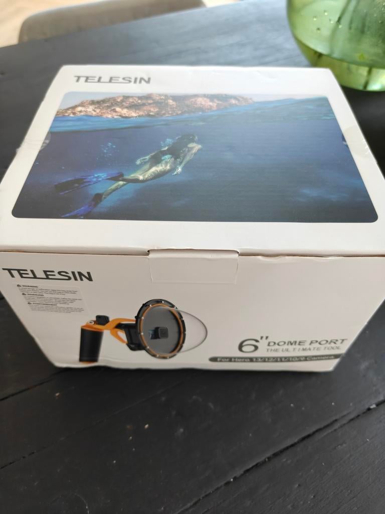 Telesin Dome Port voor GoPro Hero 9/10/11/12/13, Ophalen of Verzenden, Nieuw, 10 t/m 40 meter, Onderwaterhuis