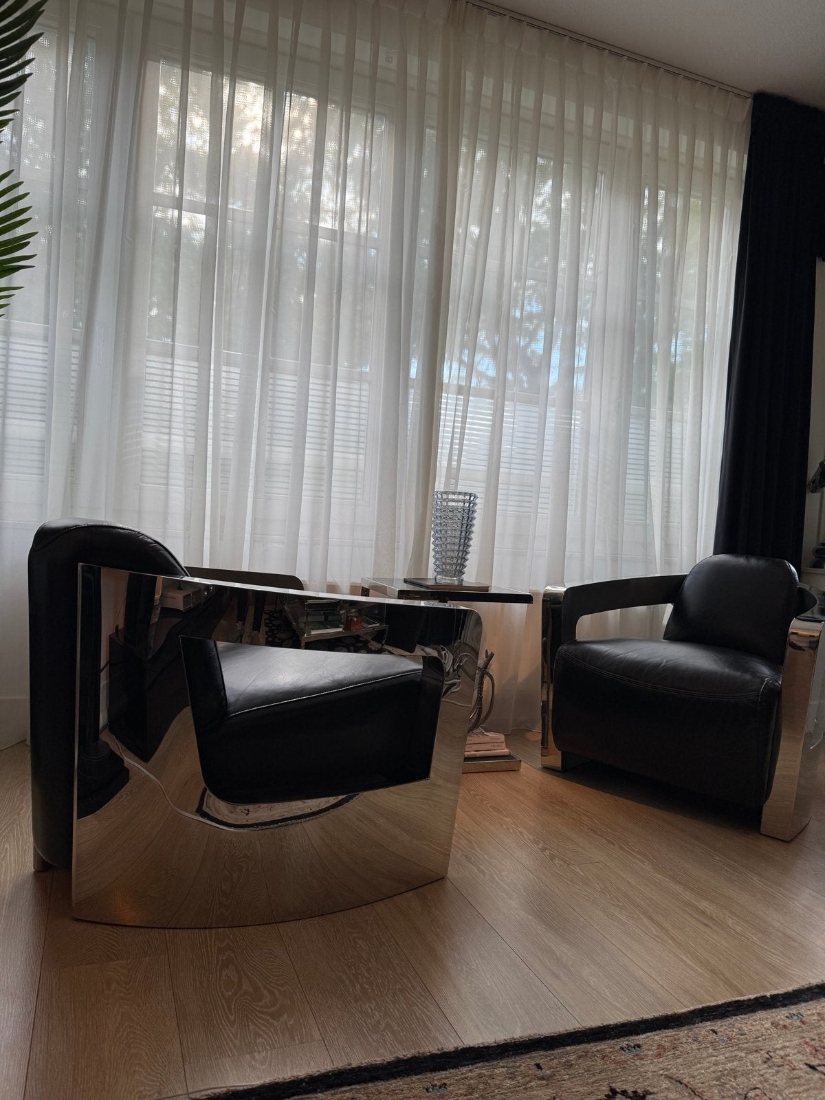 Luxe Design Fauteuils Mars Chair, Ophalen, Twee, Zwart, Leer