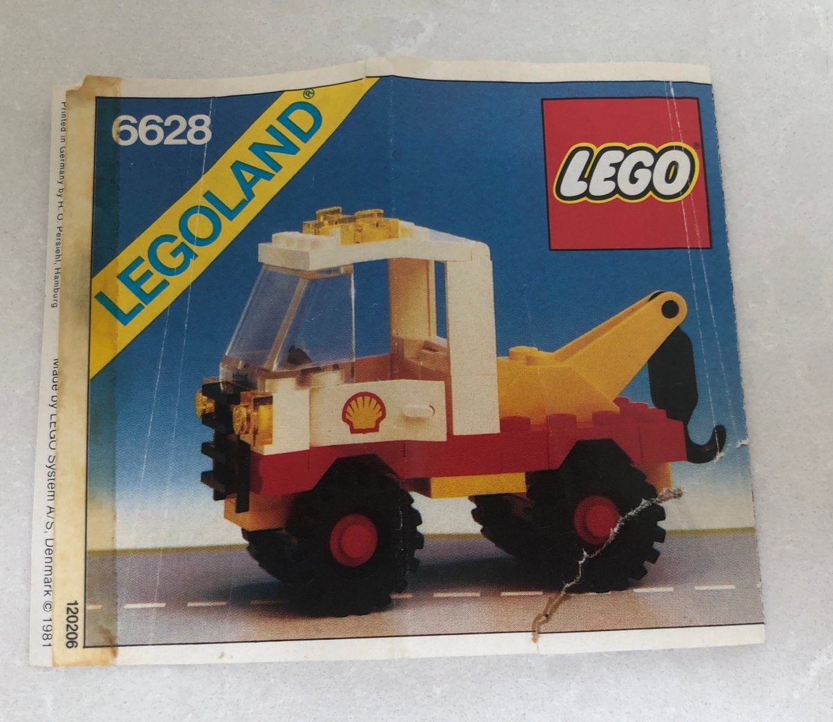 Lego Legoland Takelwagen 6628 (1981) met instructies, Gebruikt, Lego, Ophalen of Verzenden, Compleet