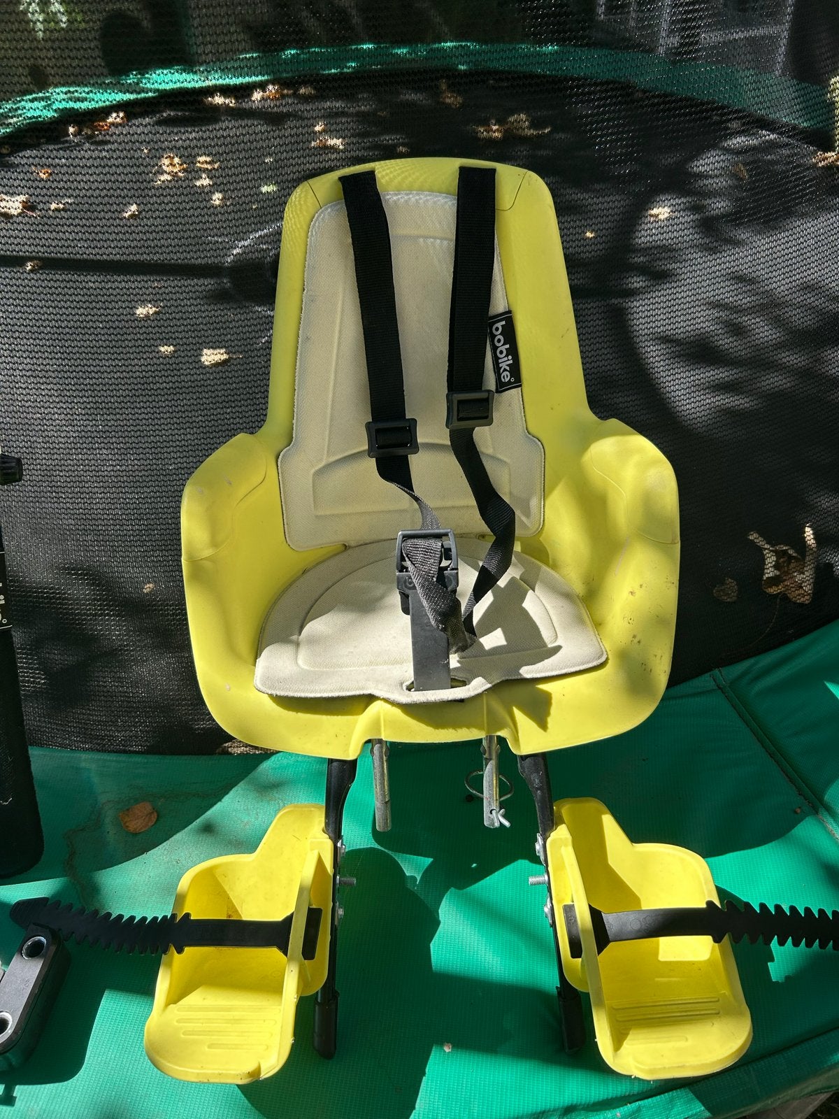 Bobike voorzitje met windscherm - Geel, Ophalen, Voorzitje, 0 t/m 13 kg, Gebruikt
