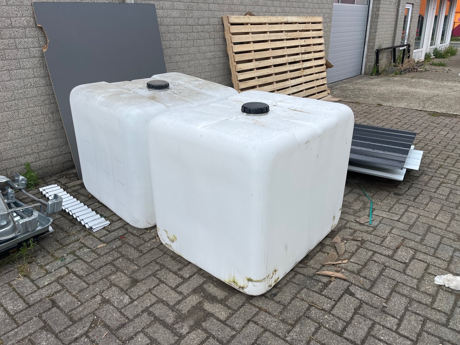 2x IBC Tank - 1000 liter opslagvat, Ophalen