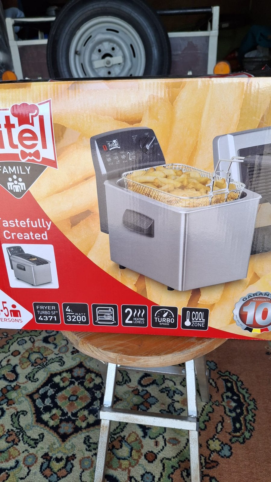Fritel Turbo SF 4371 Friteuse - 4L, 3200W, 3 tot 4 liter, Ophalen, Zo goed als nieuw