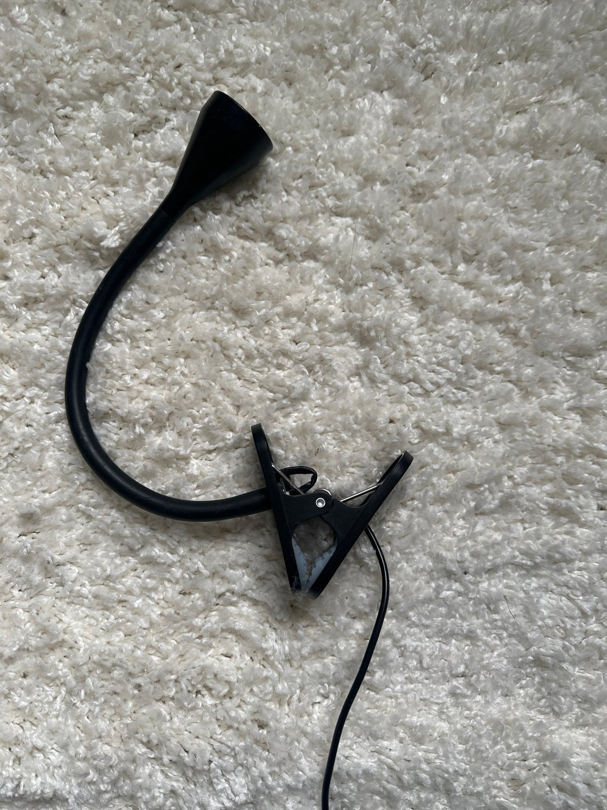Lamp IKEA zwart, flikkert af en toe. Flexibele arm. GRATIS!!, Met schakelaar, Gebruikt, Kunststof, Zwart