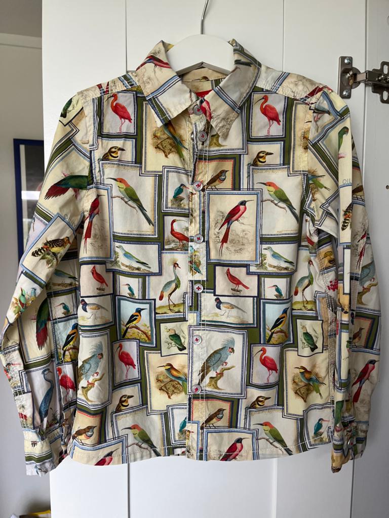 Oilily overhemd met vogelprint - Maat 122/7Y, Ophalen of Verzenden, Zo goed als nieuw