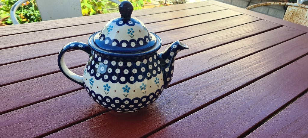 Boleslawiec Theepot - Handgemaakt Pools Keramiek 1.3L, Overige merken, Keramiek, Nieuw, Ophalen of Verzenden