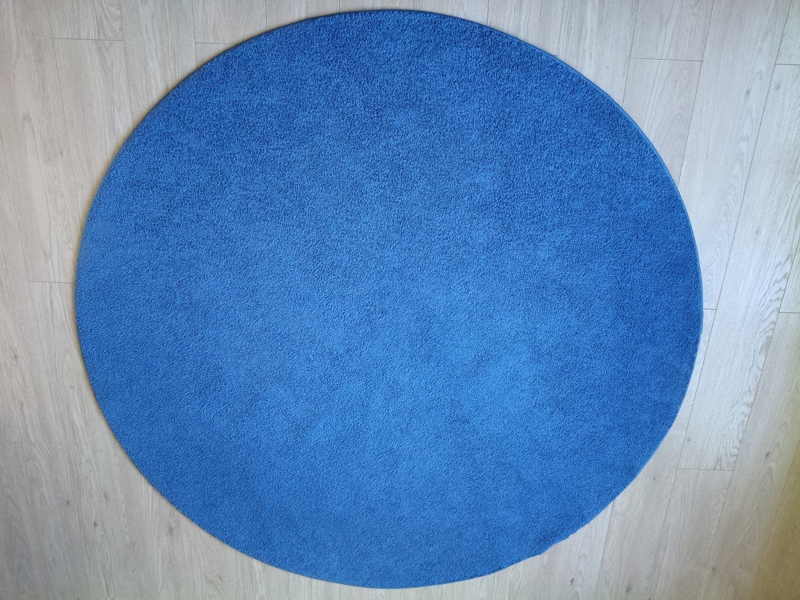 Rond vloerkleed donker blauw Ikea Stoense 195 cm, Ophalen, 100 tot 150 cm, Blauw, Rond