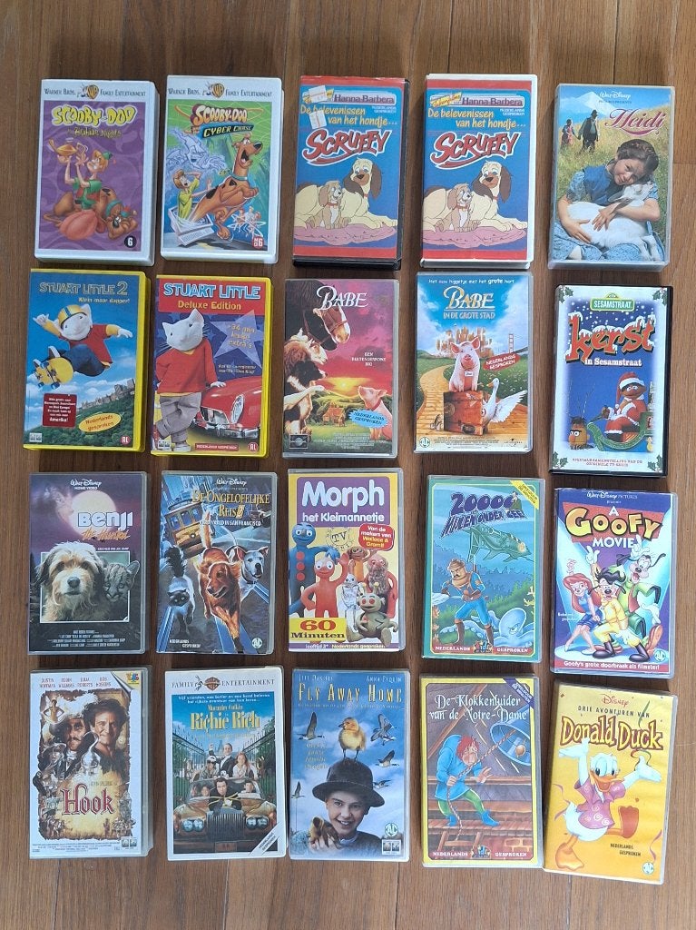 Videobanden van diverse kinder-en jeugdfilms, Cd's en Dvd's, VHS | Kinderen en Jeugd, Alle leeftijden, Ophalen of Verzenden, Gebruikt