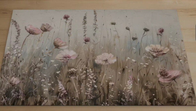inductiebeschermer bloemen roze modern nieuw 71 x 52 nieuw, Ophalen of Verzenden, Nieuw