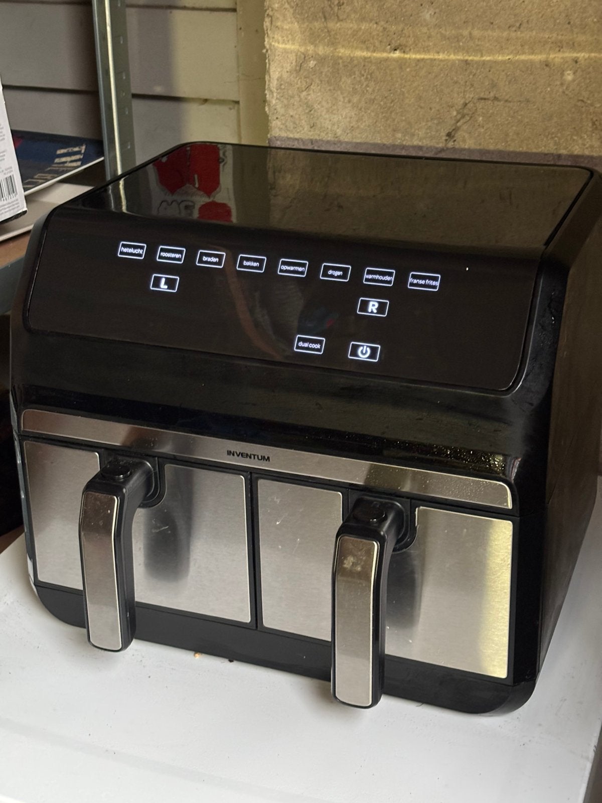 Inventum airfryer dual zone, Ophalen of Verzenden, Zo goed als nieuw, Airfryer