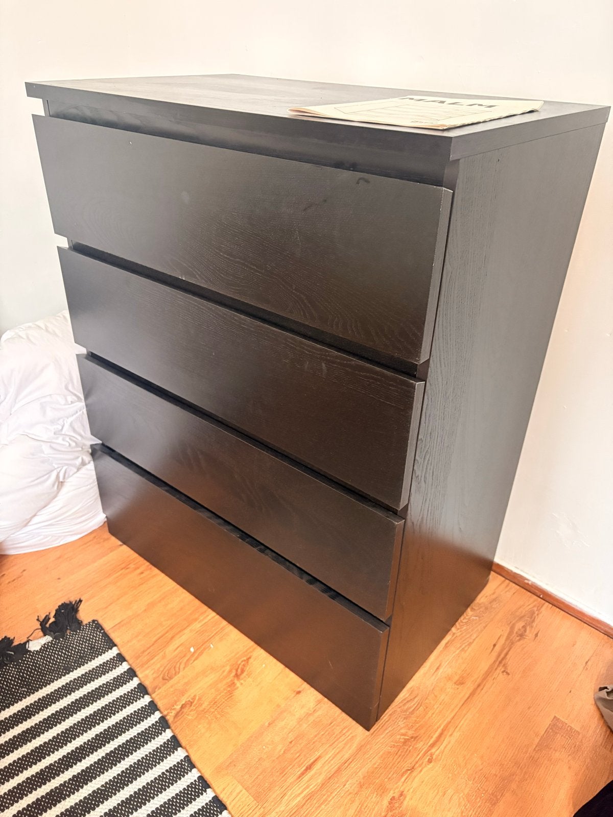 IKEA Malm ladekast zwartbruin, Ophalen, Gebruikt, 50 tot 100 cm, Minder dan 100 cm