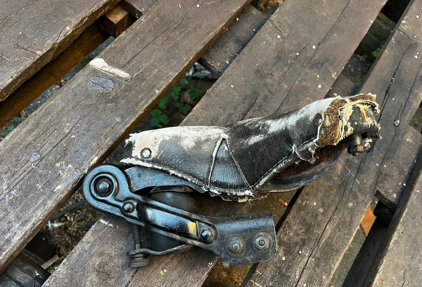 KLM fietszadel met patina, Fietsen en Brommers, Ophalen of Verzenden