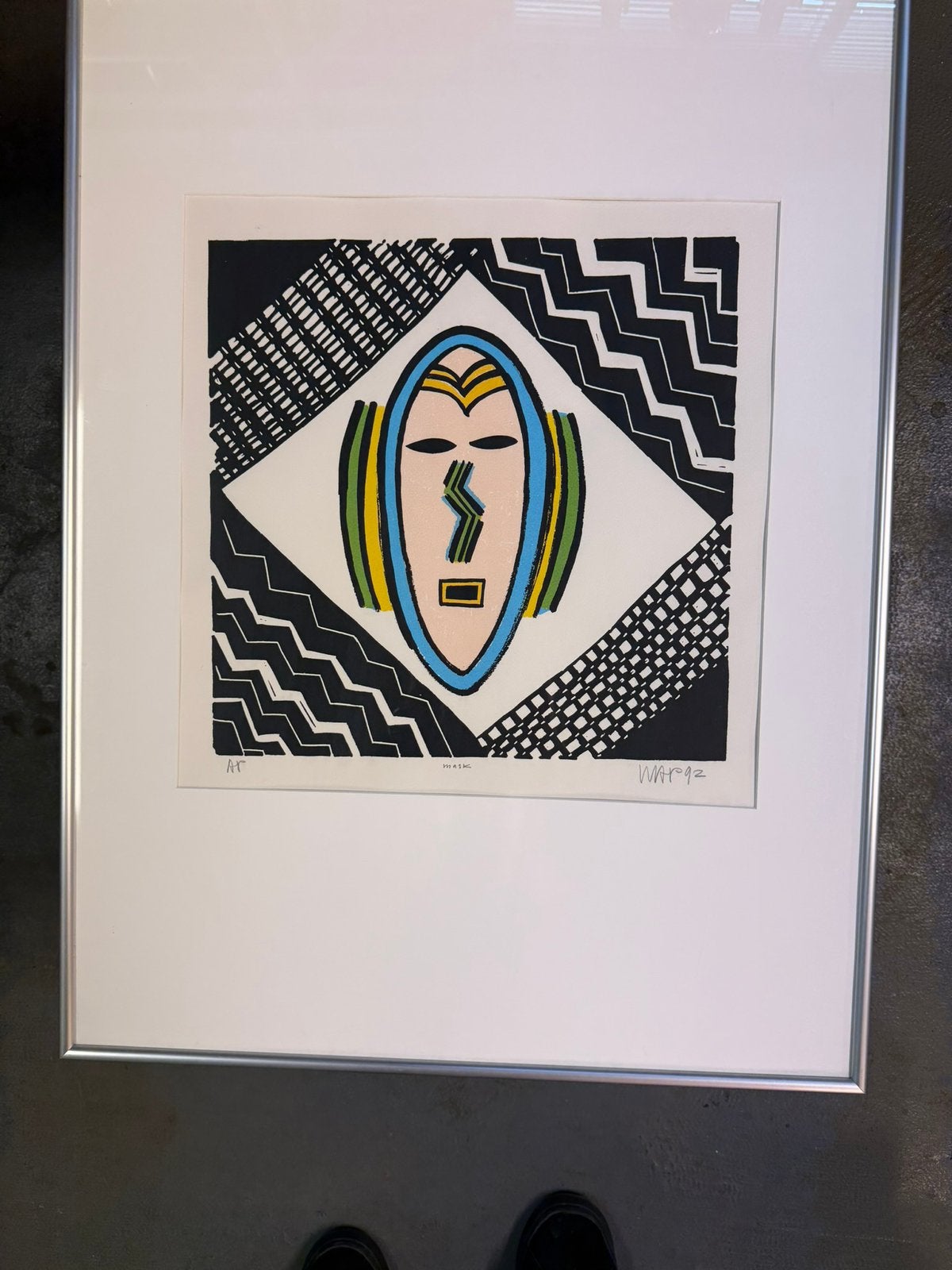 Zeefdruk van Hans Wap, Zeefdruk, Gelimiteerde oplage, Abstract, Ophalen