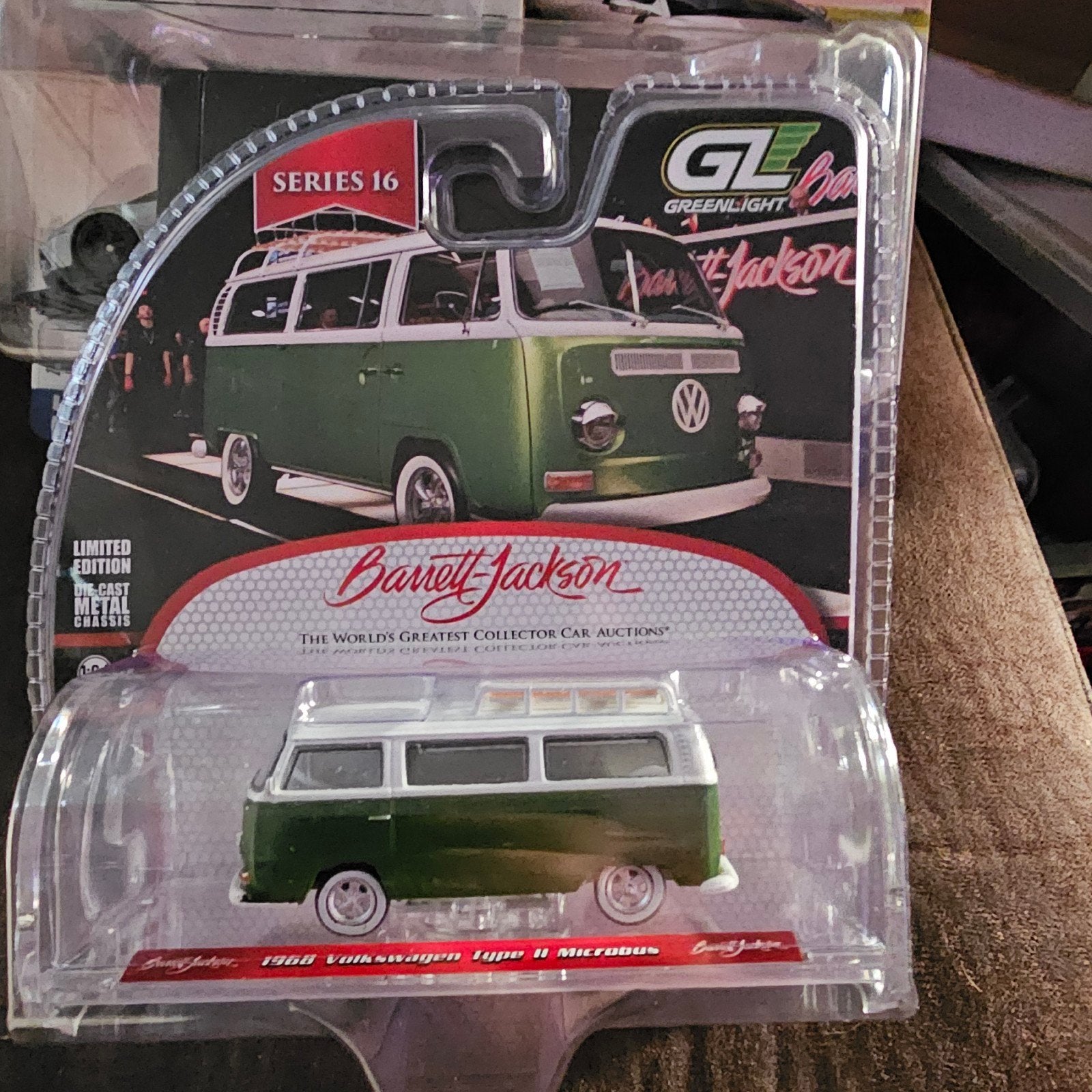 Greenlight 1968 VW Type II Microbus Barrett-Jackson, Indianapolis, IN, USA, Nieuw, Ophalen of Verzenden, Greenlight Collectibles