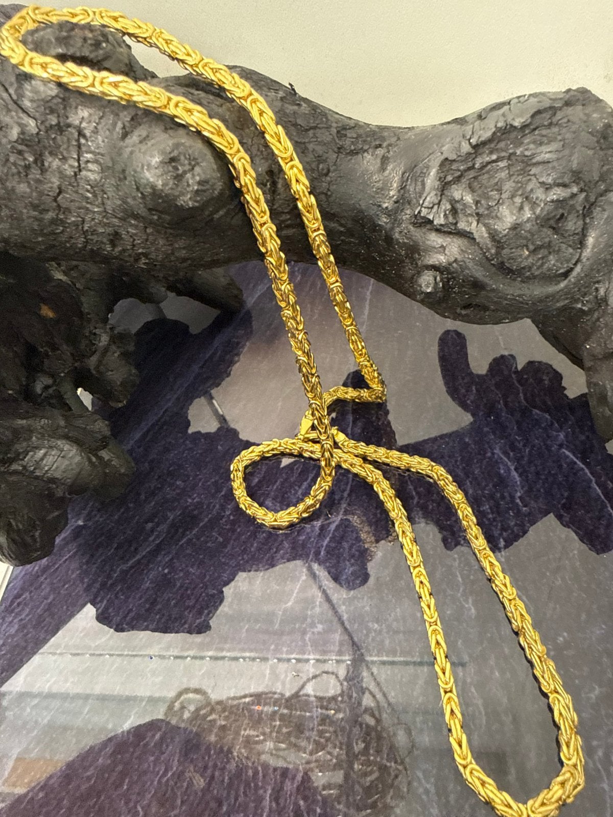 14k gouden koningsketting, Sieraden, Tassen en Uiterlijk, Kettingen, Ophalen of Verzenden, Nieuw, Goud, Goud