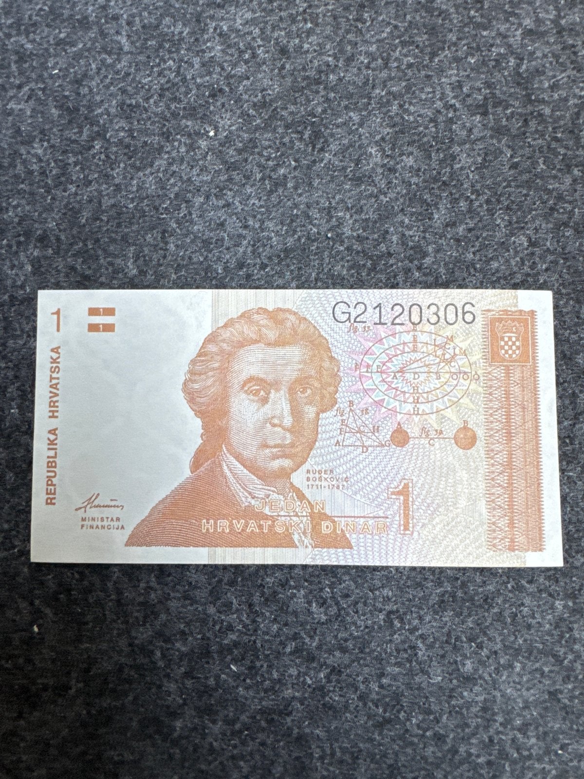 1 Kuna Kroatië biljet - Oude Kroatische valuta, Ophalen of Verzenden, Overige landen, Los biljet