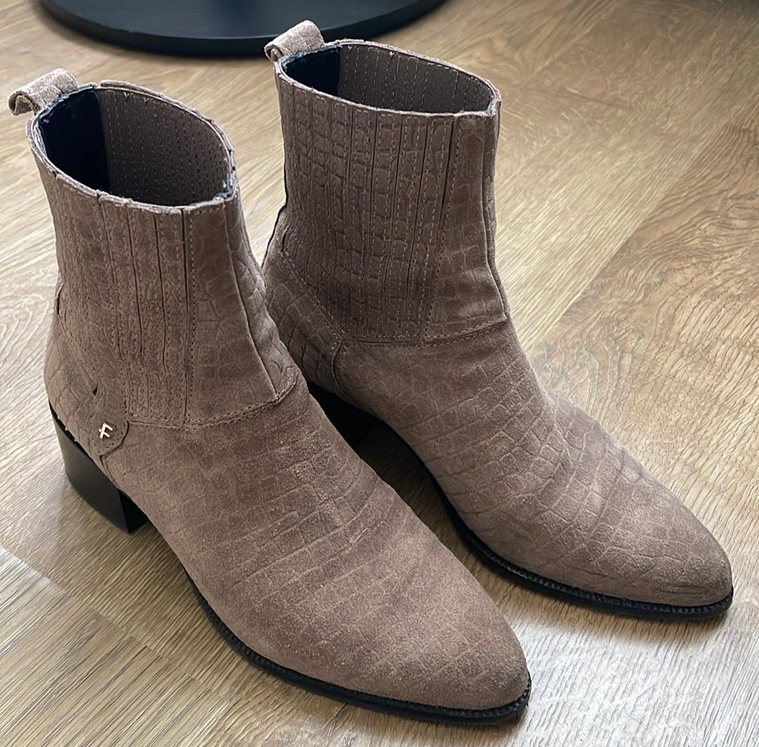 Laarsjes Floris van Bommel maat 35, taupe, Beige, Lage of Enkellaarzen, Ophalen of Verzenden, Zo goed als nieuw