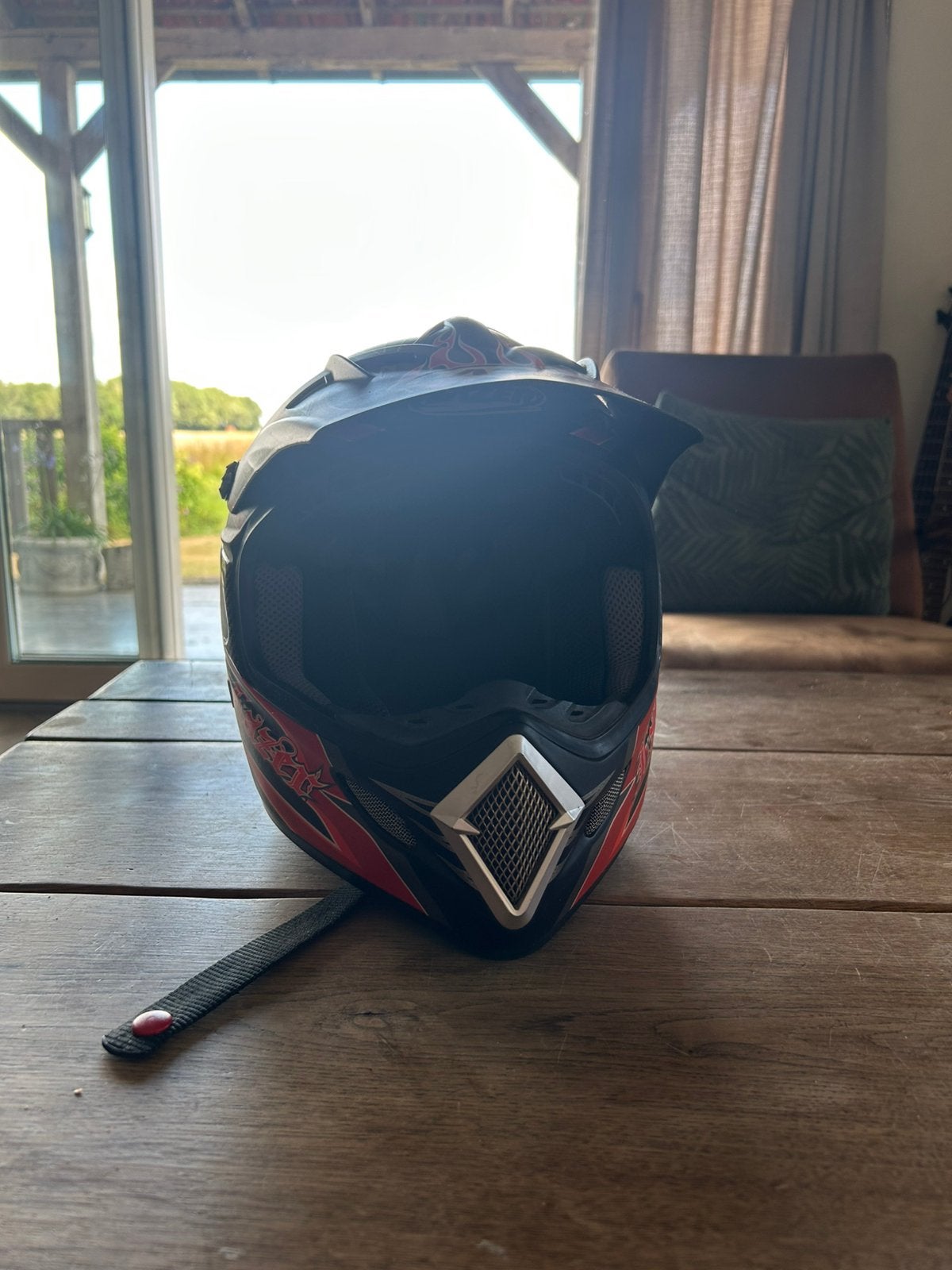Mooie lazer cross helm, Overige merken, Ophalen of Verzenden, Tweedehands, Heren