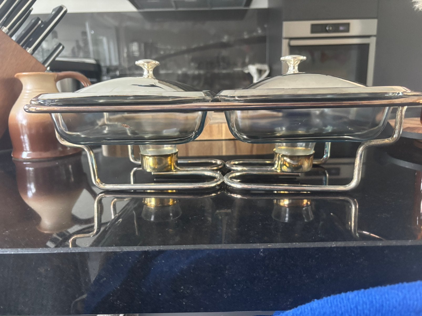 Shaving dish glas, metaal, Ophalen, Gebruikt