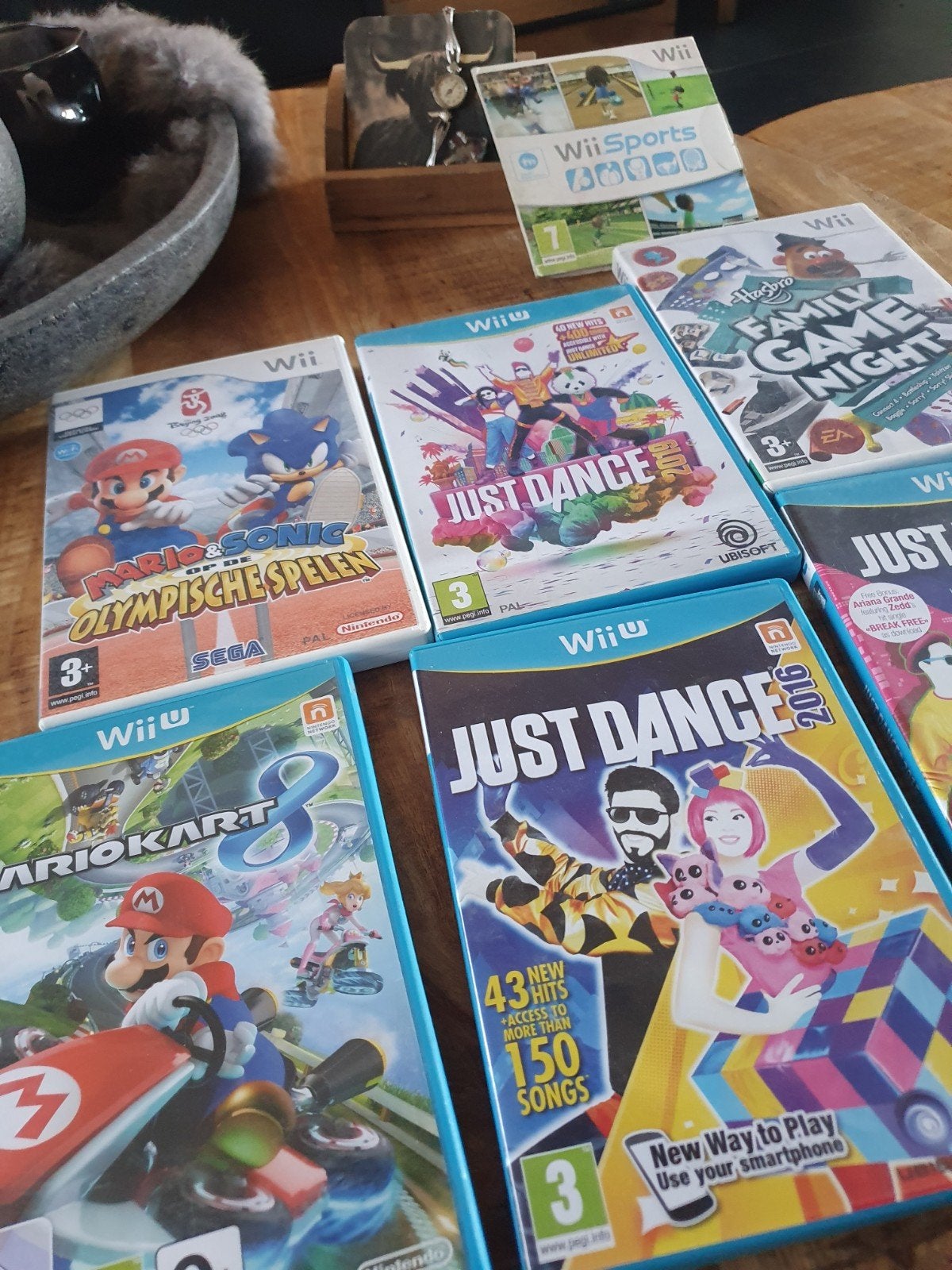 Wii en Wii U Spellen Bundel: Mario Kart, Just Dance, Sports, Gebruikt, Racen en Vliegen, Eén computer, Ophalen of Verzenden