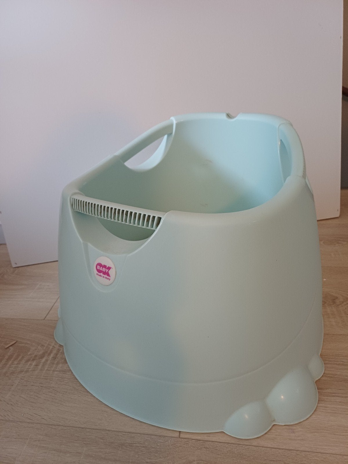OK Baby douche zit - Lichtblauw, Kinderen en Baby's, Gebruikt, Badje, Standaard, Ophalen