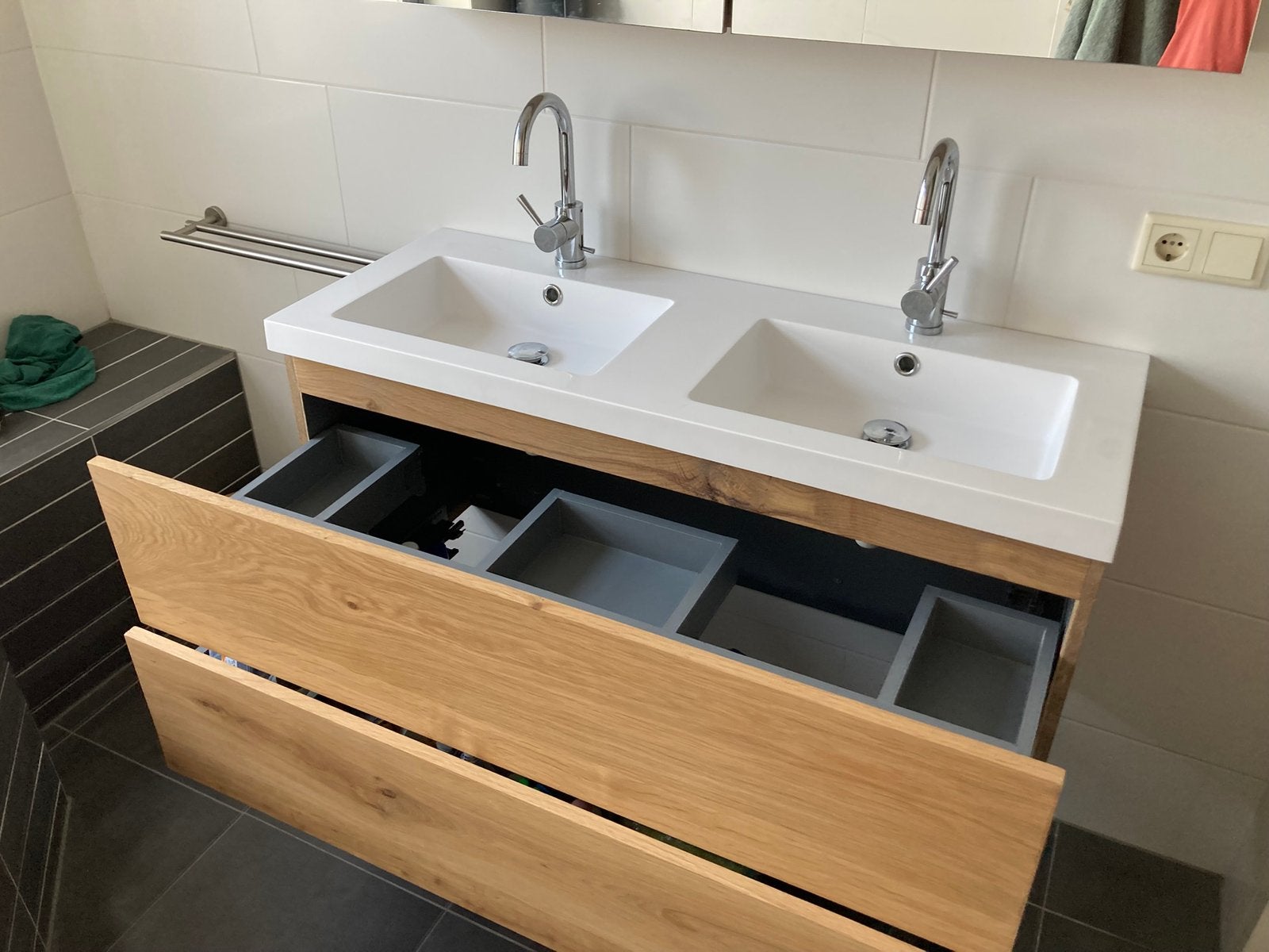 Eikenhouten badkamer meubel, Ophalen, Bildtsestraat, Woodwave Projects, Nieuw