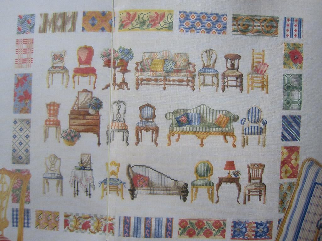 borduurpatroon meubels parfumflesjes chinese groente vissen, Ophalen of Verzenden, Zo goed als nieuw, Handborduren, Patroon