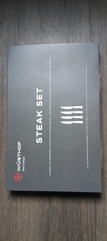 Wüsthof steak set, Ophalen of Verzenden, Nieuw, Rvs of Chroom
