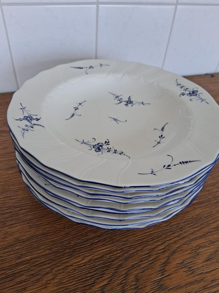 Villeroy & Boch Vieux Luxembourg 9 diepe borden, Antiek en Kunst, Antiek | Servies los, Ophalen of Verzenden