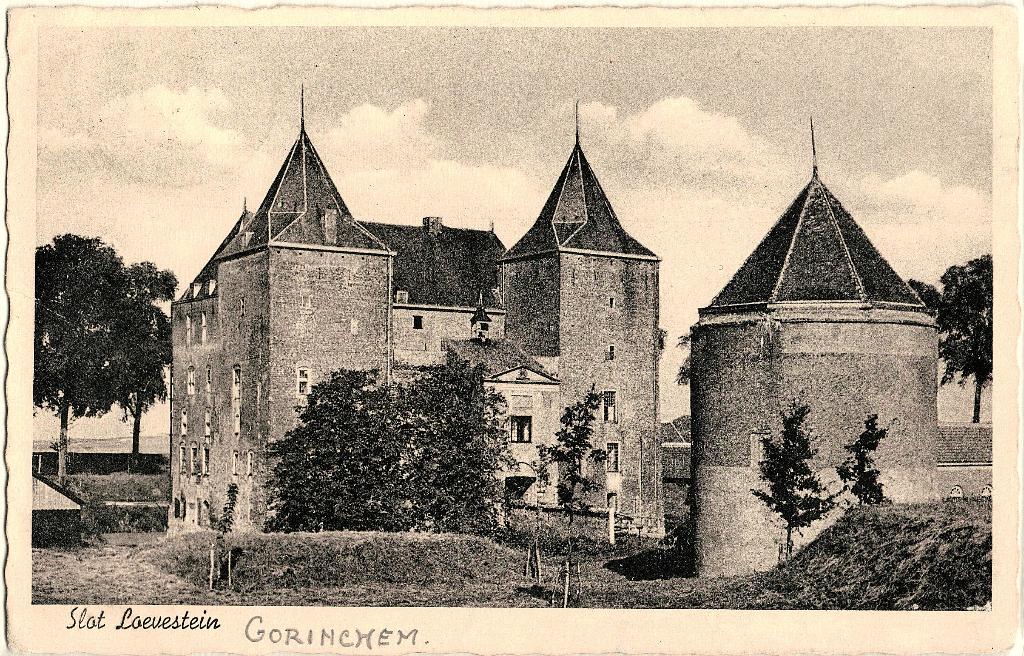 Gorinchem, slot Loevestein, verstuurd ca.1956, Verzenden, 1940 tot 1960, Gelopen, Zuid-Holland