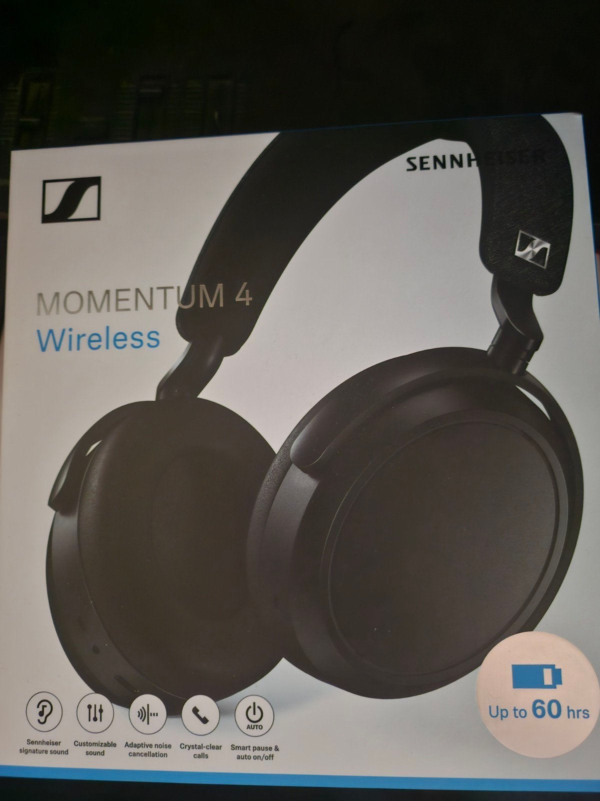 Sennheiser Momentum 4 Wireless koptelefoon - Zwart, Audio, Tv en Foto, Koptelefoons, Sennheiser, Nieuw, Ophalen of Verzenden, Draadloos