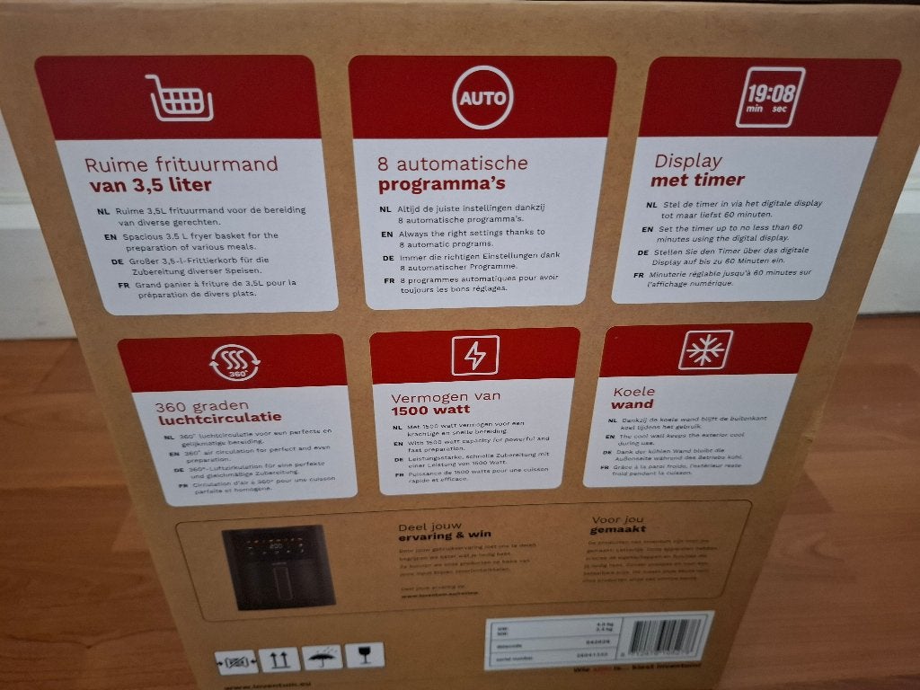 Foto 4 van Airfryer Inventum GF351HLDB (NIEUW)