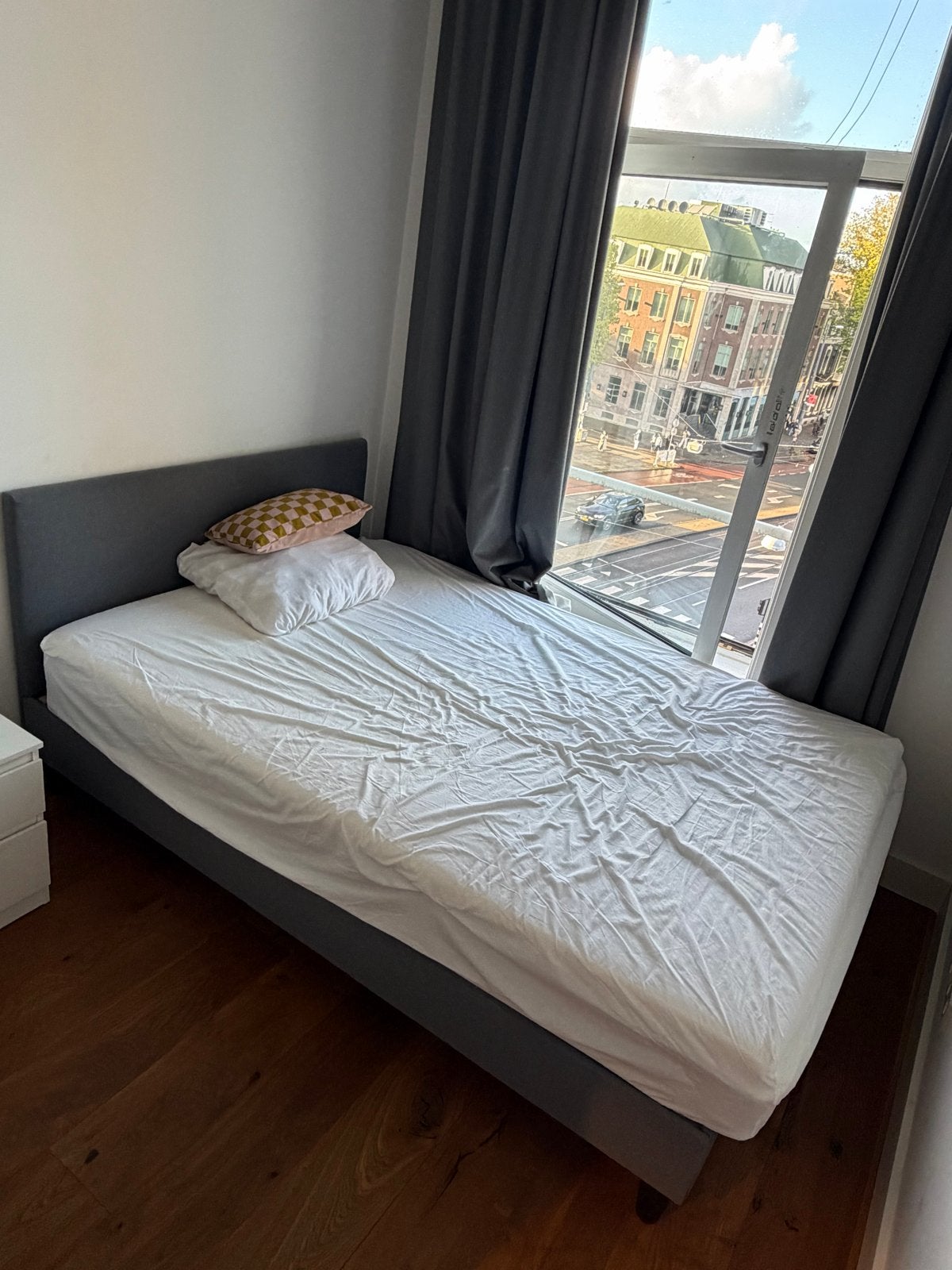 IKEA SÄBÖVIK bed 140x200 cm inclusief extra topper, Ophalen, Gebruikt, Tweepersoons, 140 cm
