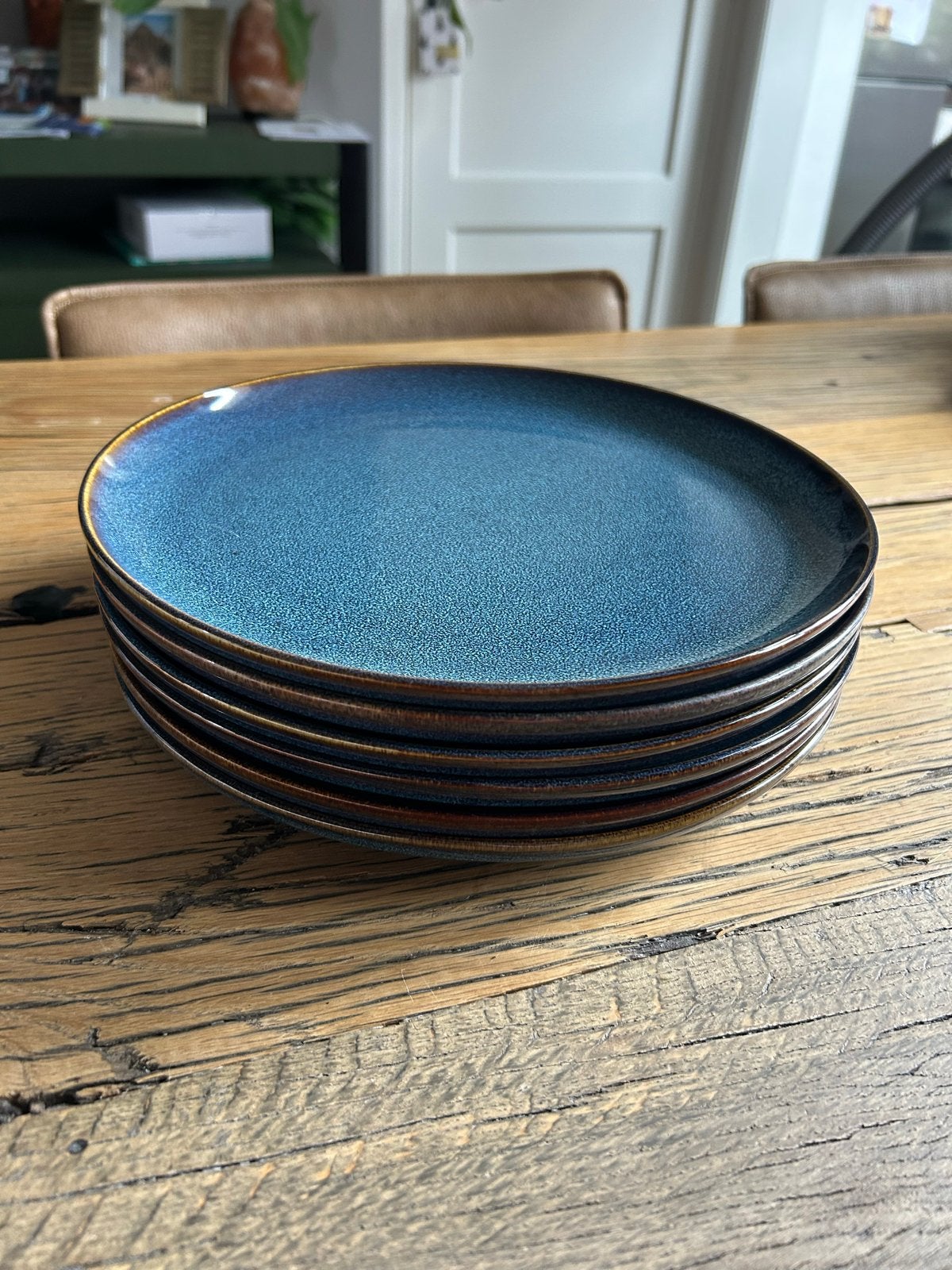 6 IKEA Gladelig borden - Zo goed als nieuw, Keramiek, Ophalen of Verzenden, Zo goed als nieuw, Bord(en)