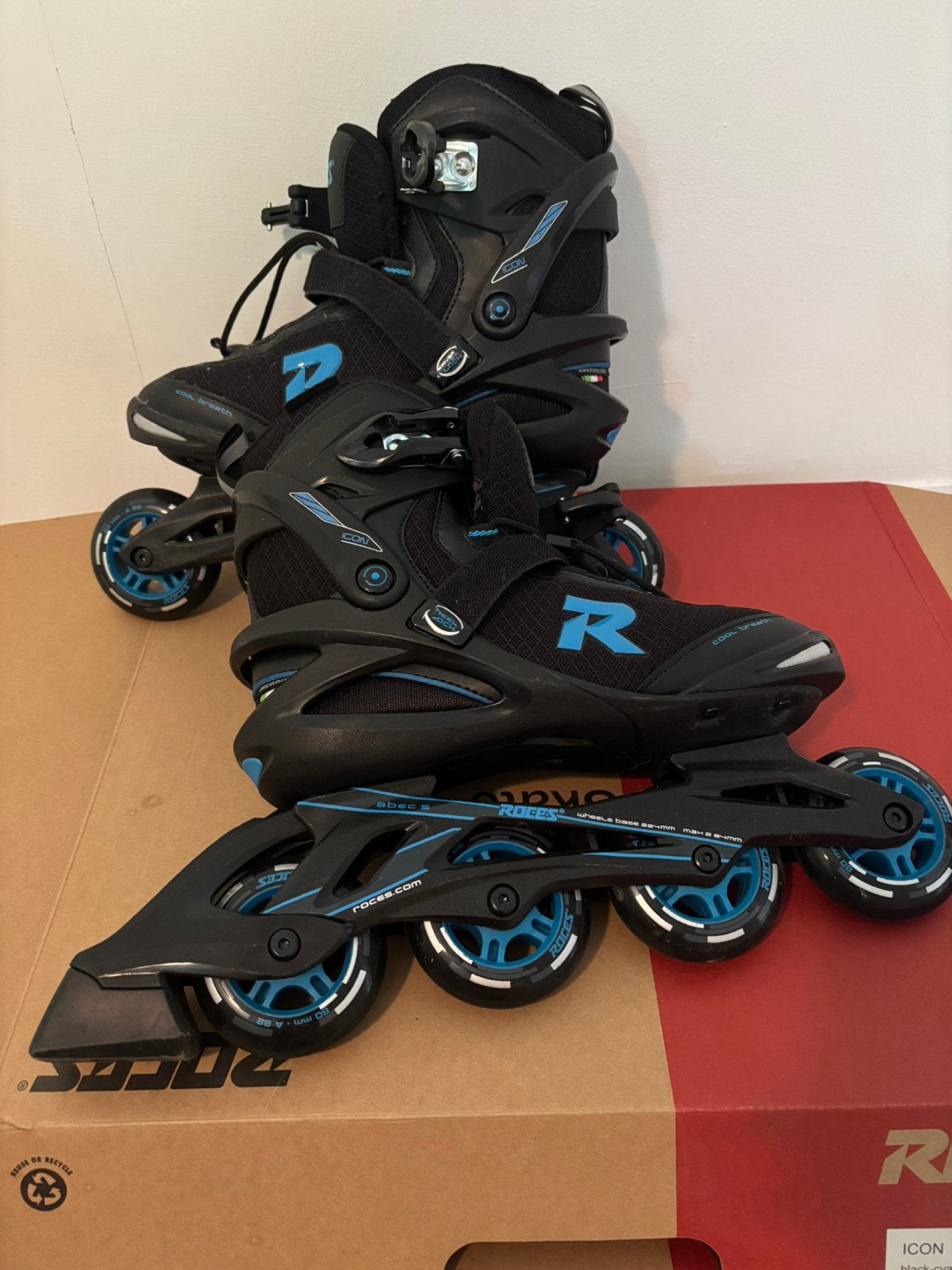 Roces Icon inline skates skeelers maat 41 zwart, Ophalen, Roces, Zo goed als nieuw, Inline skates 4 wielen