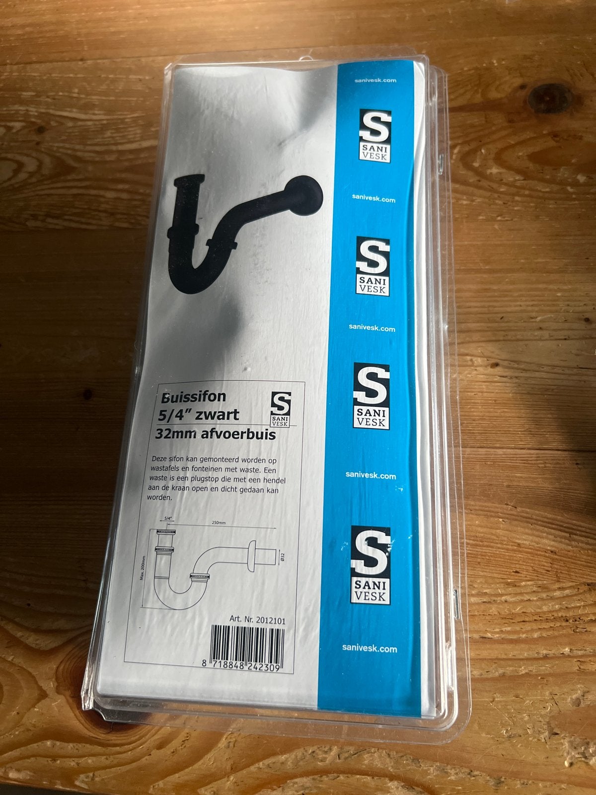 Buis sifon 5/4 zwart 32mm afvoerbuis - Nieuw in doos, Ophalen of Verzenden, Nieuw, Wastafel