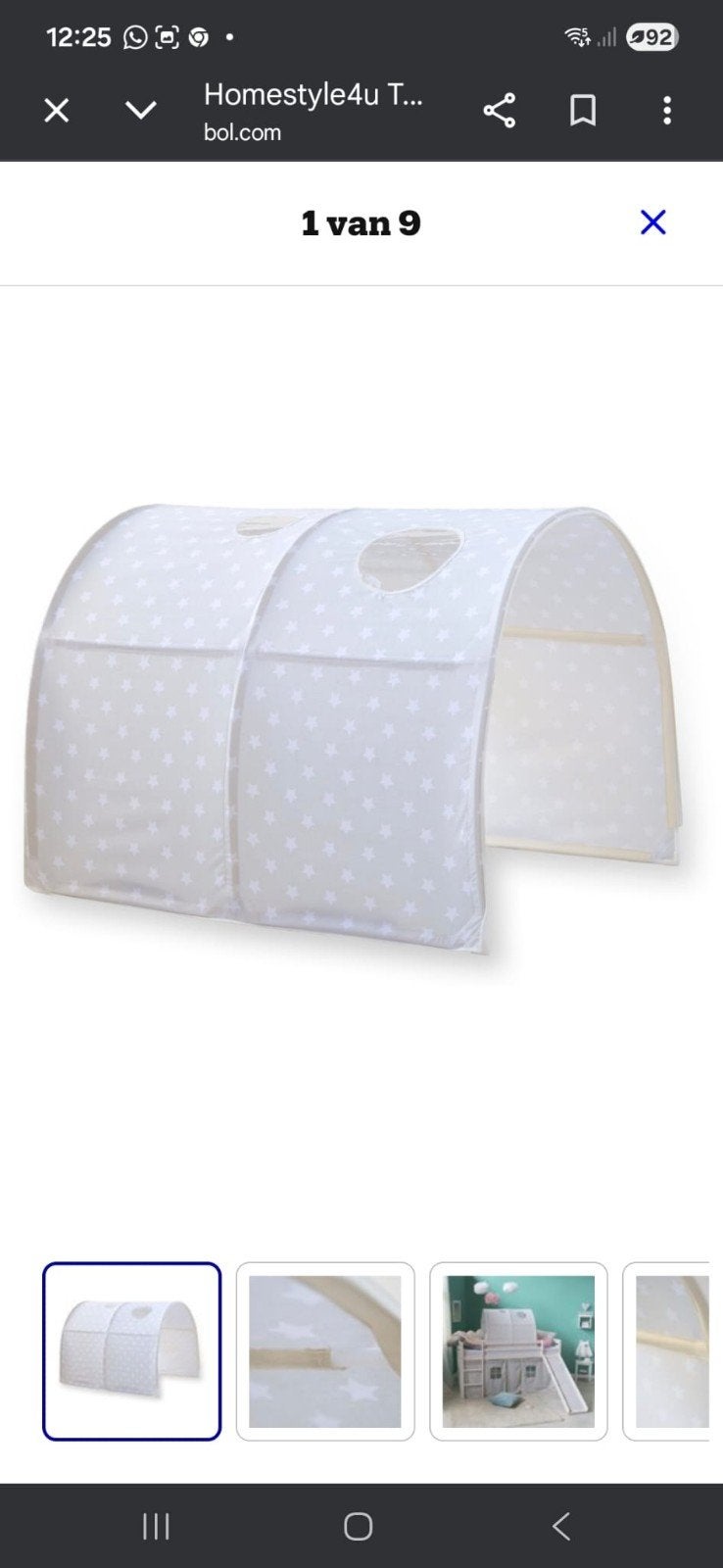Aquablauwe slaaptunnel voor geborgen gevoel in bed, Kinderen en Baby's, Blauw, Ophalen of Verzenden, Zo goed als nieuw, IKEA