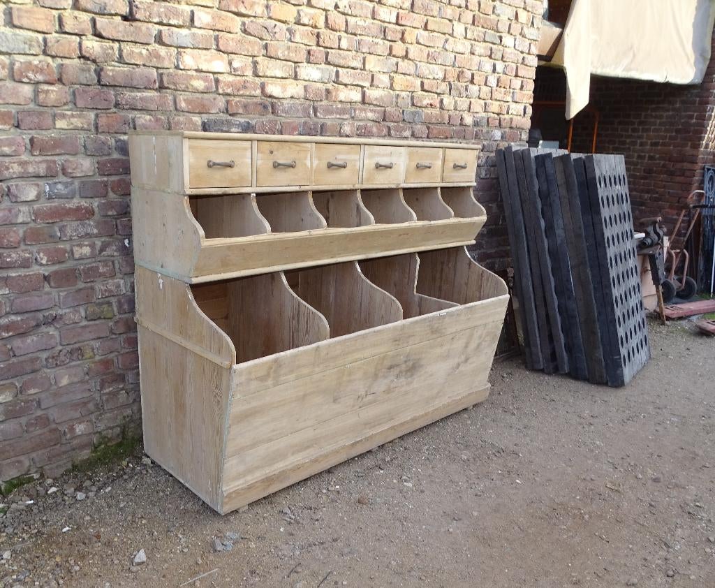oude grenenhouten grutterskast kast vakkenkast ladekast, Antiek en Kunst, Ophalen