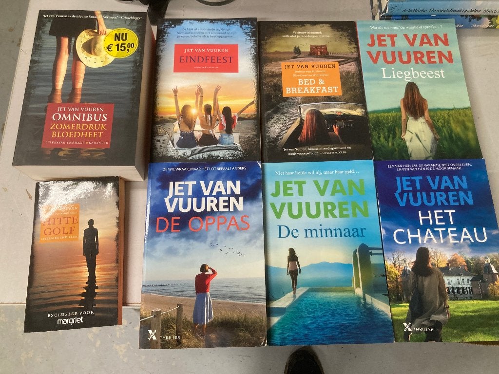 T.K. nog 5 boeken van Jet van Vuuren Zie actuele lijst, Ophalen of Verzenden, Gelezen, Jet van Vuuren, Nederland