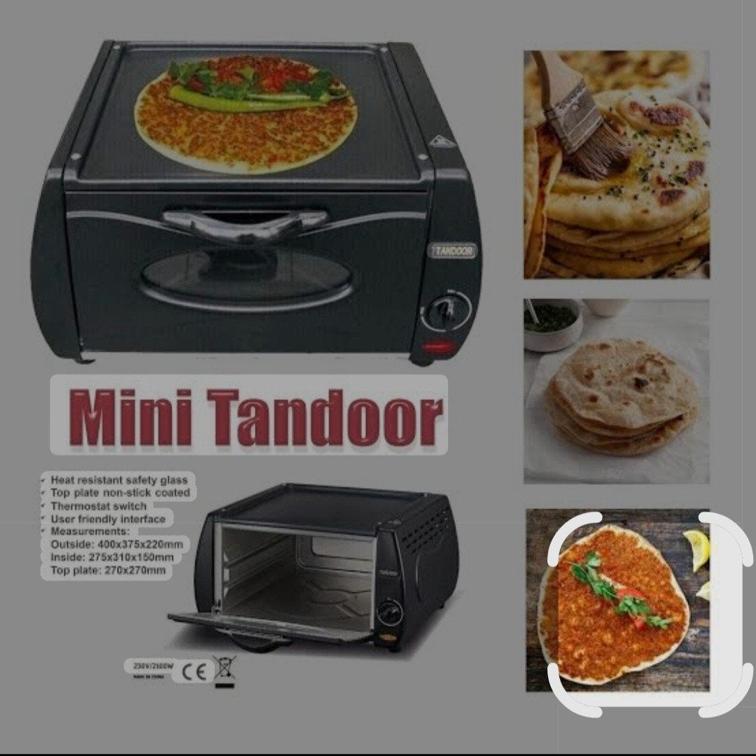 Mini Tandoor Oven met Anti-aanbaklaag en Thermostaat, Ophalen, Minder dan 45 cm, Overige merken, Nieuw