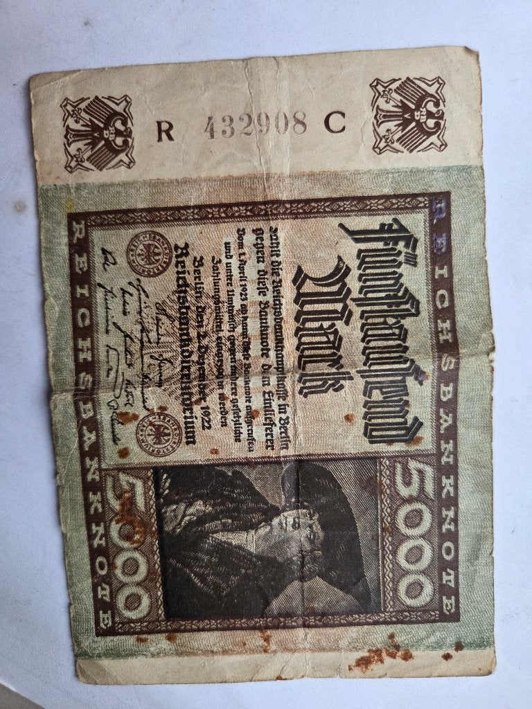 5000 mark, Ophalen of Verzenden, Duitsland, Los biljet