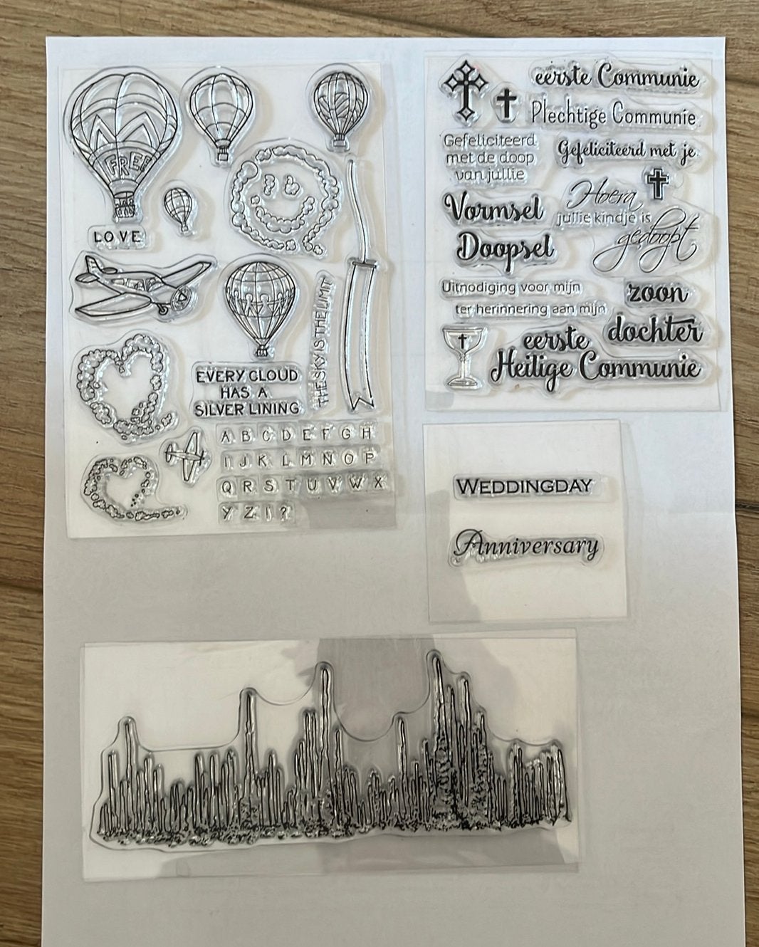 Nieuwe set transparante siliconen stempels, Hobby en Vrije tijd, Ophalen of Verzenden, Nieuw, Clearstamp