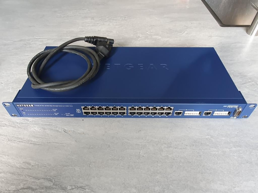 Netgear switch ProSafe 24 port, Computers en Software, Ophalen of Verzenden, Zo goed als nieuw